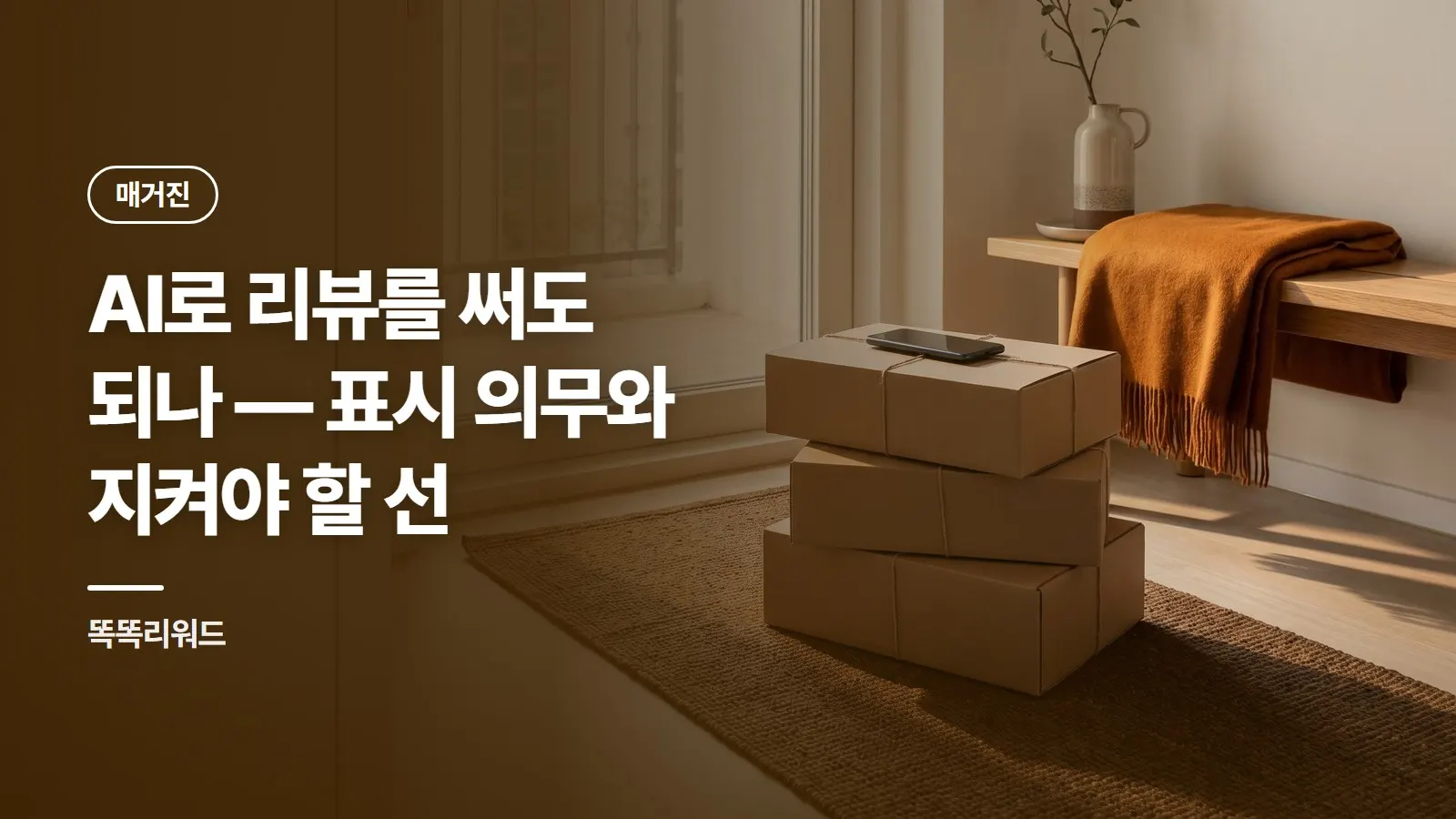 AI로 리뷰를 써도 되나 — 표시 의무와 지켜야 할 선
