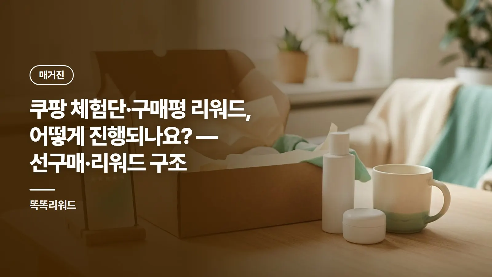 쿠팡 체험단·구매평 리워드, 어떻게 진행되나요? — 선구매·리워드 구조