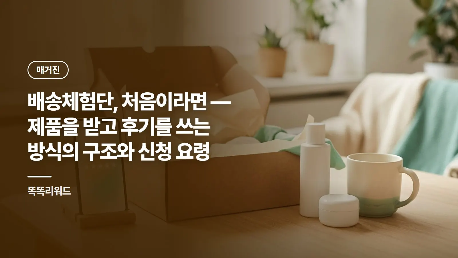 배송체험단, 처음이라면 — 제품을 받고 후기를 쓰는 방식의 구조와 신청 요령