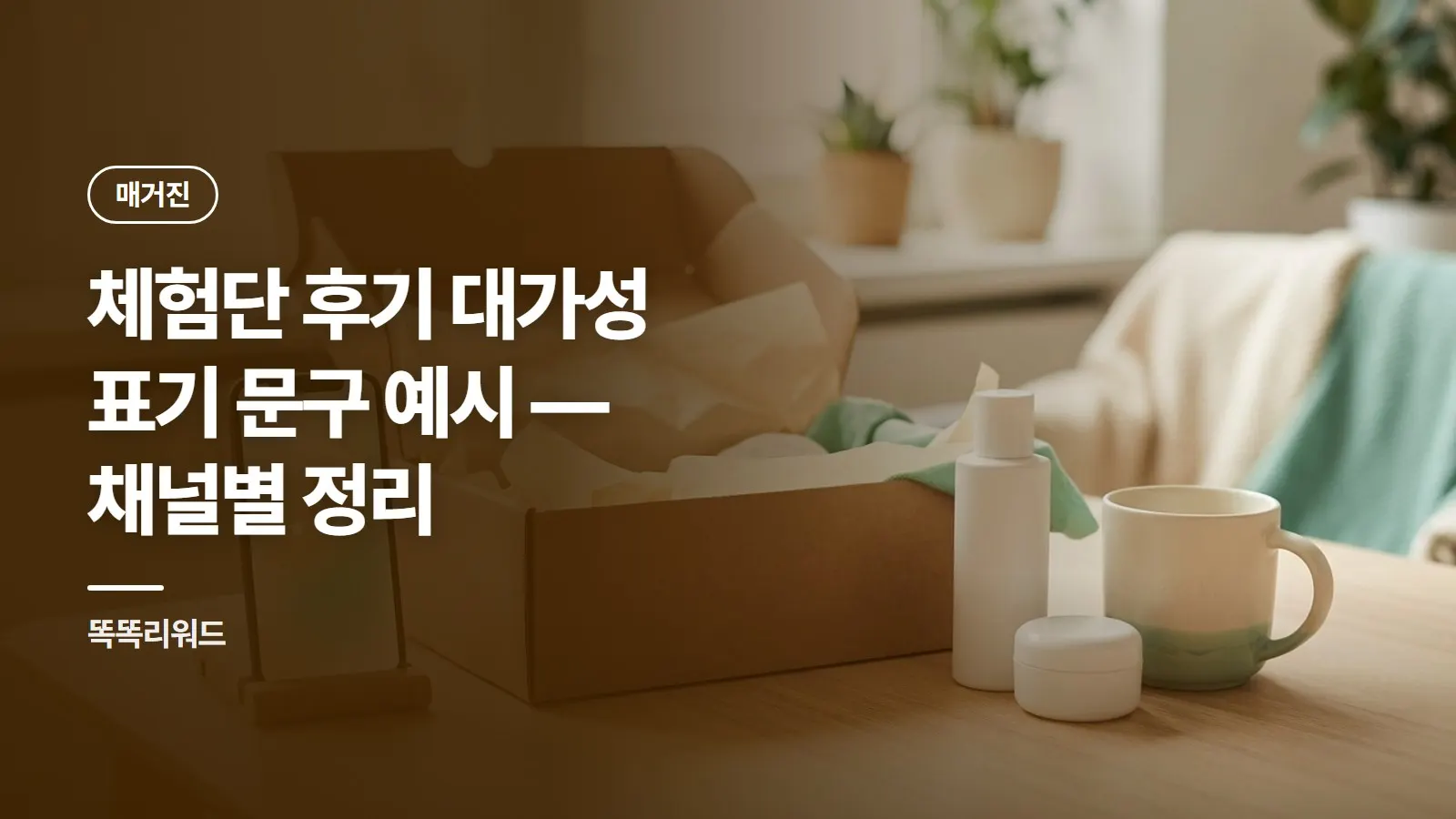 체험단 후기 대가성 표기 문구 예시 — 채널별 정리