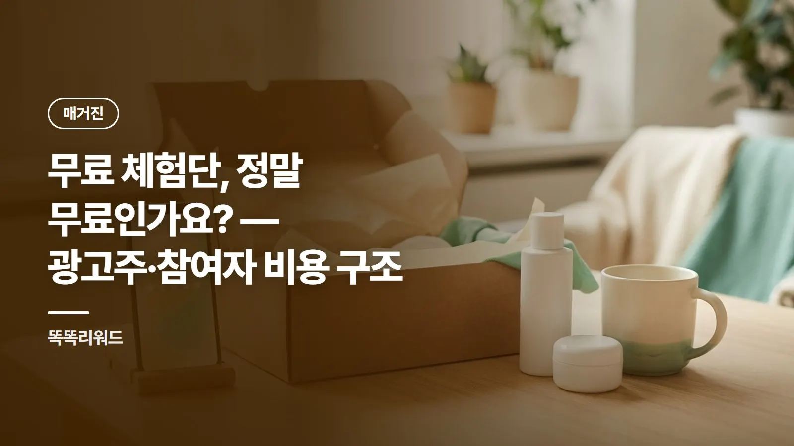 무료 체험단, 정말 무료인가요? — 광고주·참여자 비용 구조
