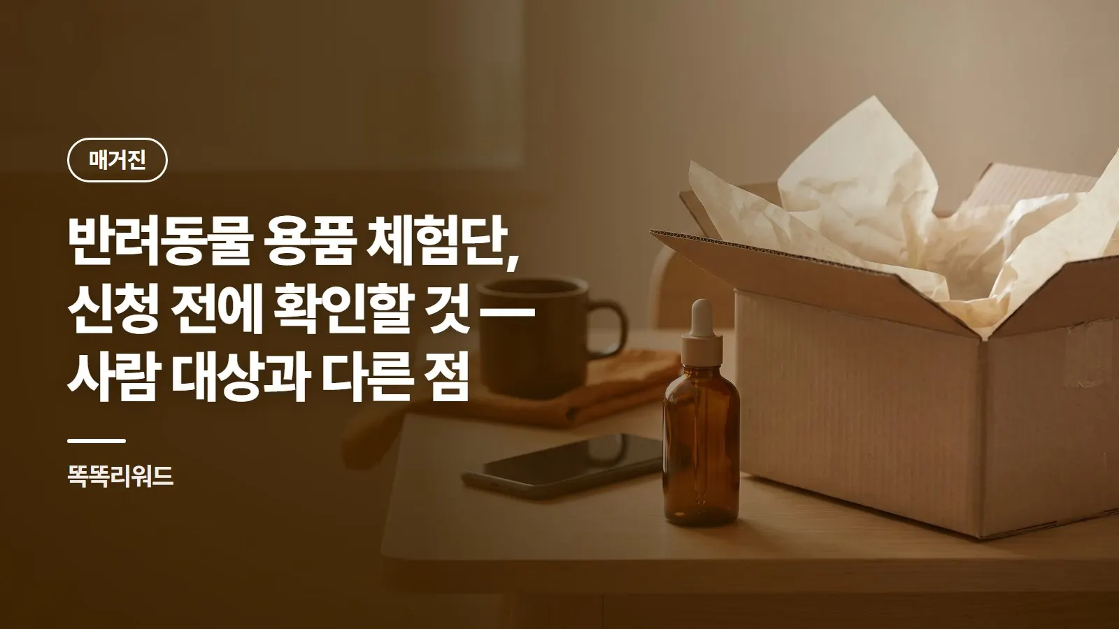 반려동물 용품 체험단, 신청 전에 확인할 것 — 사람 대상과 다른 점