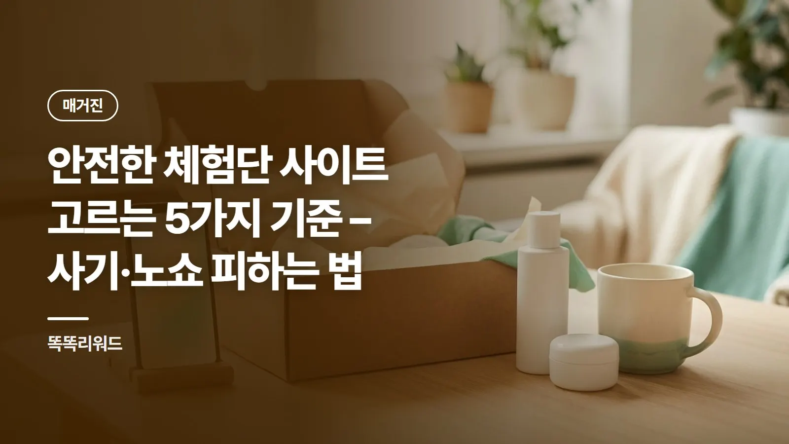 안전한 체험단 사이트 고르는 5가지 기준 – 사기·노쇼 피하는 법